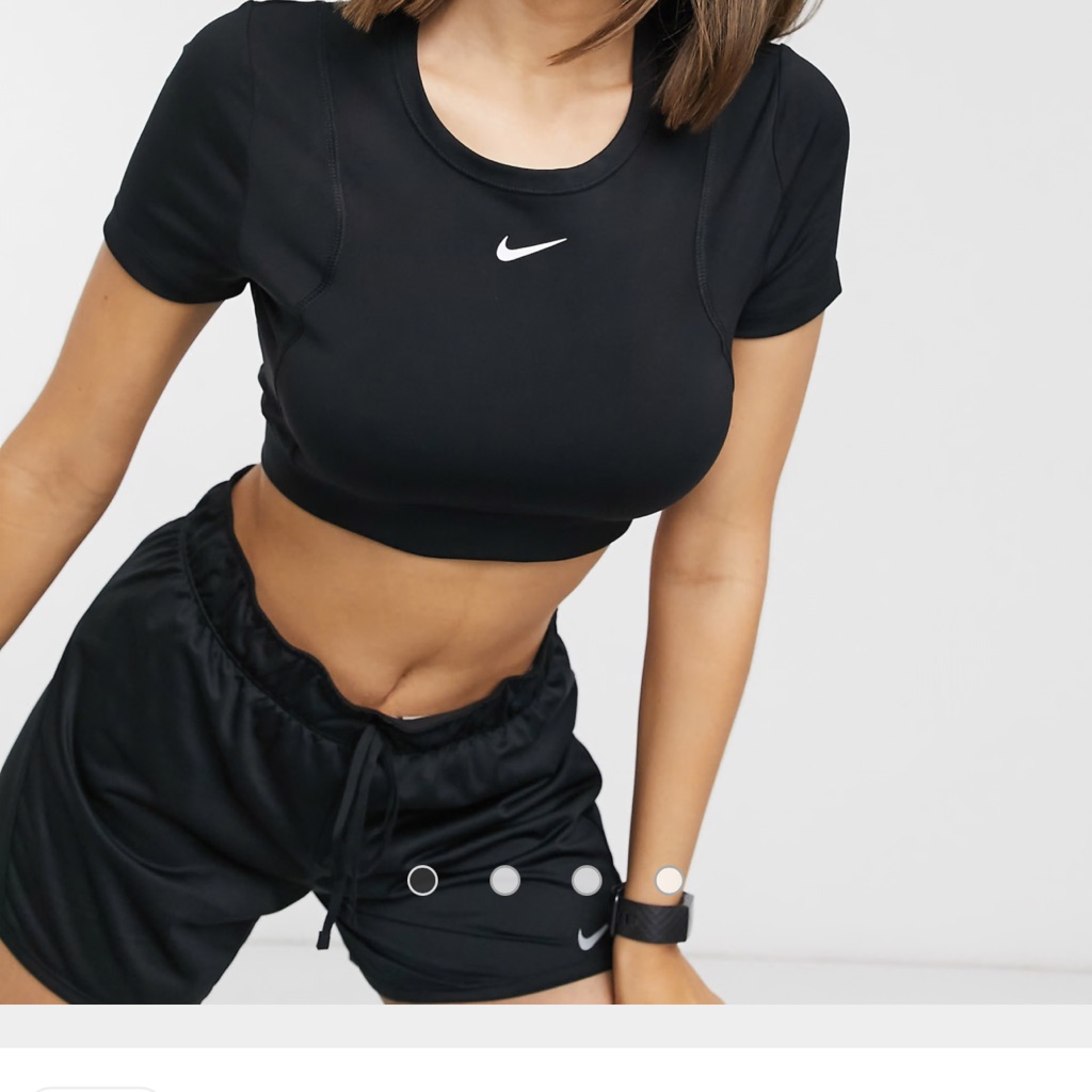 Nike Women's Black Athletic Crop Top